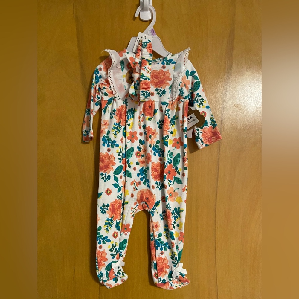 9 month floral sleep and play